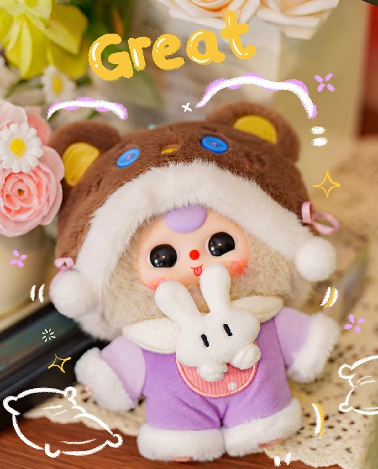 【ブラインドボックス】BabyThree 甘い夢シリーズ、かわいいぬいぐるみペンダント(開封後のキャンセルができません)