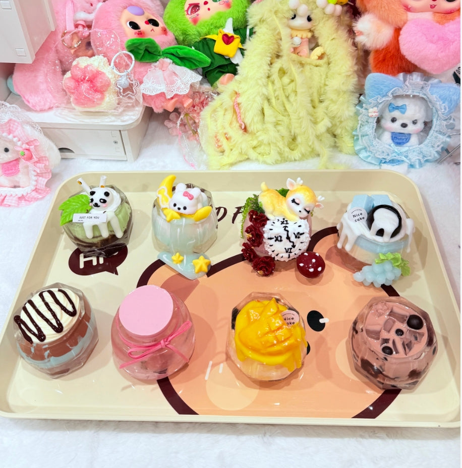 【ブラインドボックス】KATO夜光スクイーズ - 透明な瓶シリーズ - 水っぽい(完全に手作り、わずかな欠陥、気にする場合は購入しないでください)(開封後のキャンセルができません)