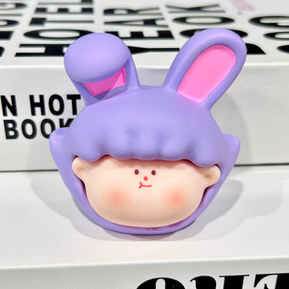 【リリス】 折り耳うさぎリリス・ハンドメイドDIYデスクインテリア（手作りのため小さなキズがある場合がございます／気になる方はご購入をお控えください）