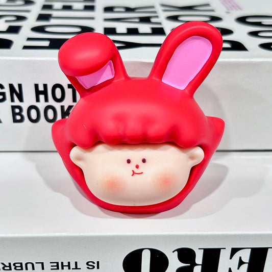 【リリス】 折り耳うさぎリリス・ハンドメイドDIYデスクインテリア（手作りのため小さなキズがある場合がございます／気になる方はご購入をお控えください）