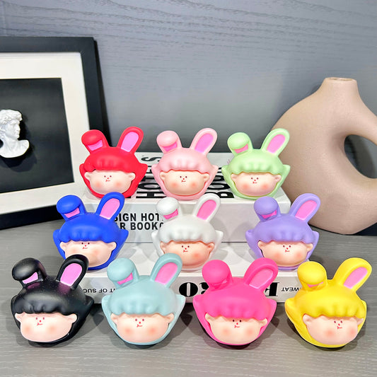 【リリス】 折り耳うさぎリリス・ハンドメイドDIYデスクインテリア（手作りのため小さなキズがある場合がございます／気になる方はご購入をお控えください）