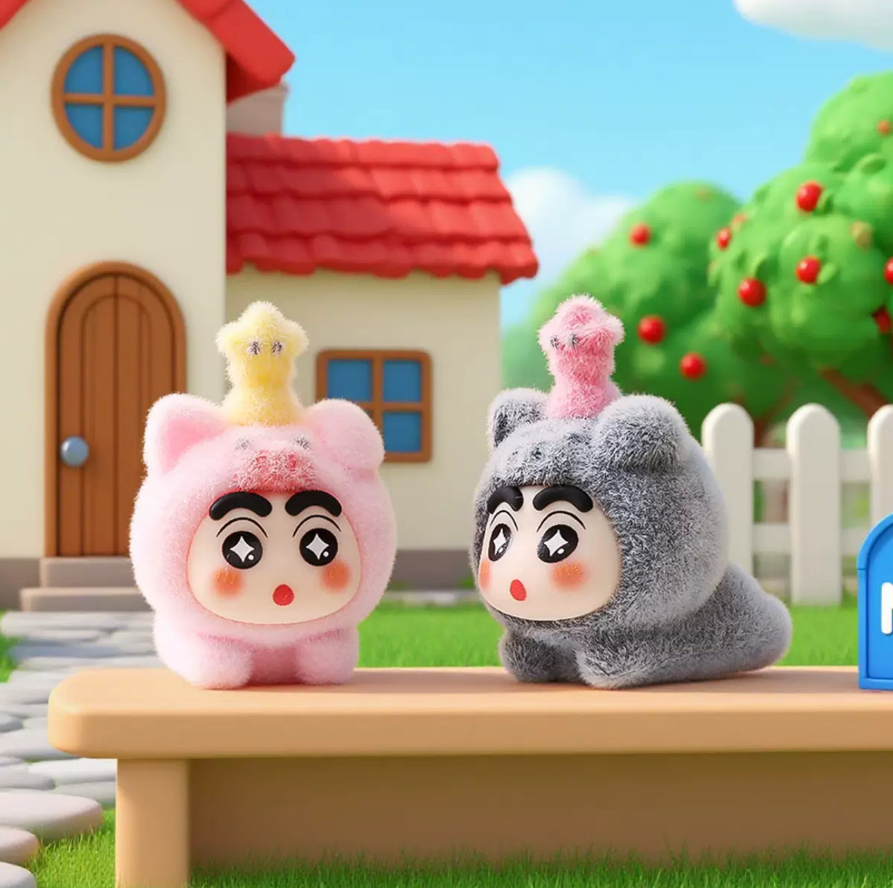 【ペアペア】しんちゃんかわいいフロッキングキーホルダー(開封後のキャンセルができません)