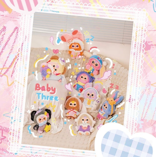 【ブラインドボックス】BabyThree 甘い夢シリーズ、かわいいぬいぐるみペンダント(開封後のキャンセルができません)