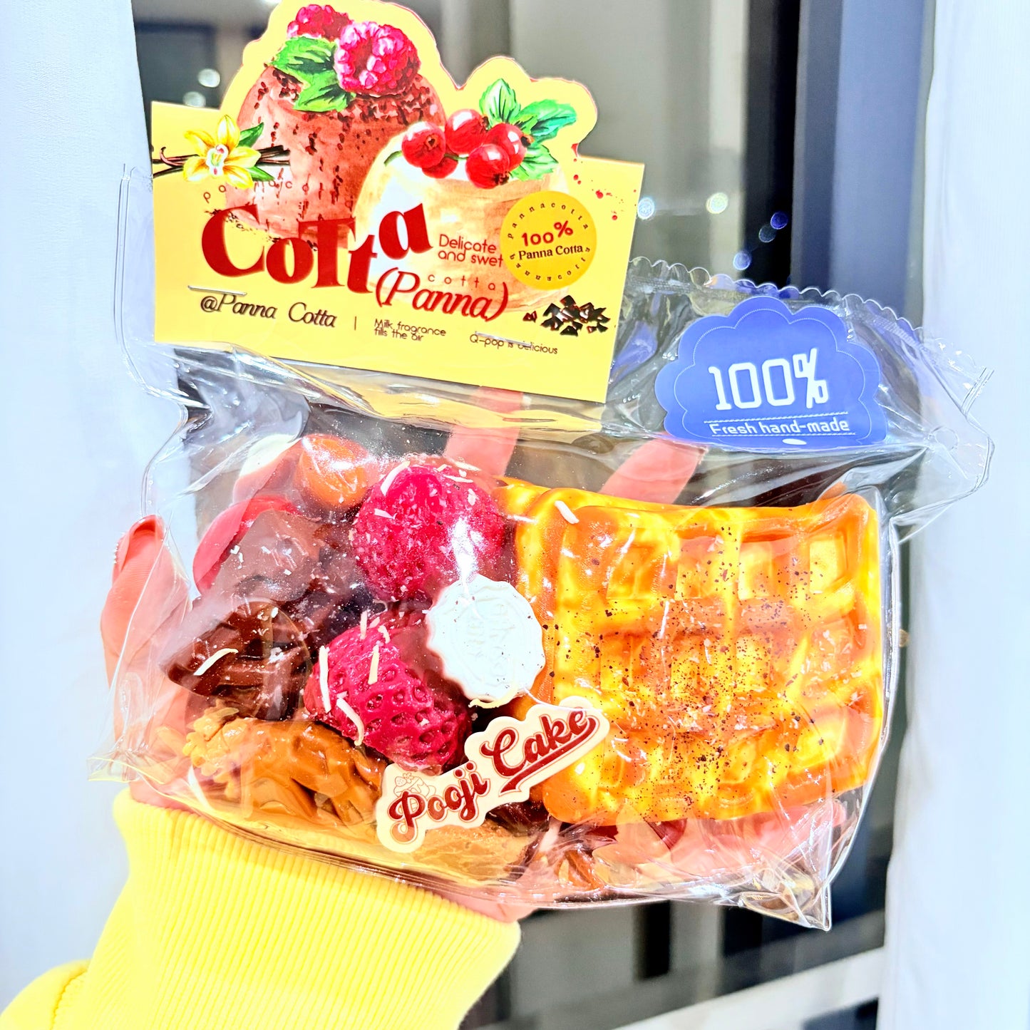 【スクイーズ自由選択】【モルテンワッフル】 - スクイーズ - 手作り- 食品グレードのシリコン素材